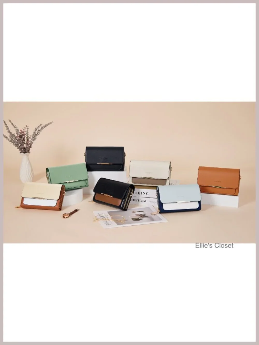 Roulens Small Crossbody Bag for Women PU Leather Shoulder Handbags Wallet Purse